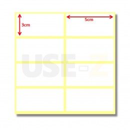 Etiqueta de BOPP Brilhante com 50mm de Largura e 30mm de Comprimento - Pacote com 12 Unidades